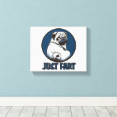 Just Fart Doggie Canvas Afdruk (Insitu (Houten vloer))