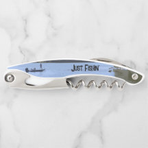 Just Fishin' Boat on Lake Illustration