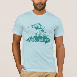 Just Fishing T-shirt homme vert / bleu pâle