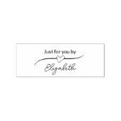 Just for You By Your Name in Script with Heart Rubberstempel (Afrduk)