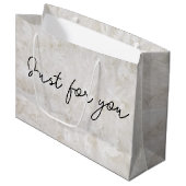 Just For You White Faux Fur Groot Cadeauzakje (Voorkant Gekanteld)