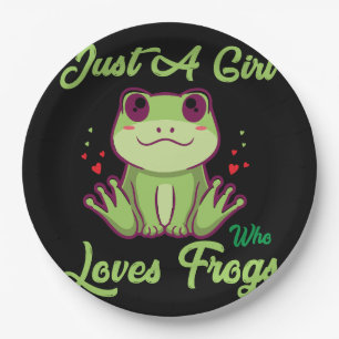Just-Girl-Who-Loves-Frogs Design Papieren Bordje