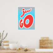 Just Go, affiche de typographie, affiche d'inspira (Cuisine)