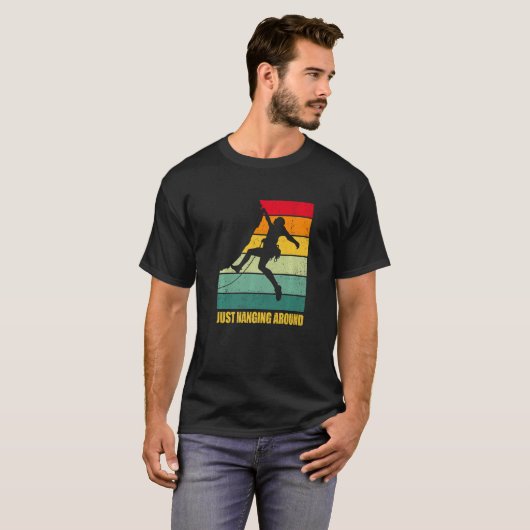 Just Hanging Around Graphic Bouldering Boulder Cli T-shirt (Voorkant volledig)