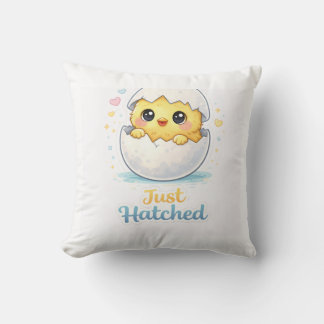 Just Hatched Cute Baby throw pillow Kussen