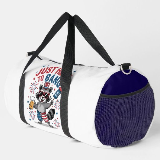 Just Here to Bang" - Patriotic Raccoon Plunjezak (Rechterhoek)