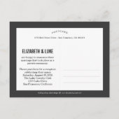 Just Hitched Wedding Aankondigingen - Wit Aankondigingskaart (Achterkant)