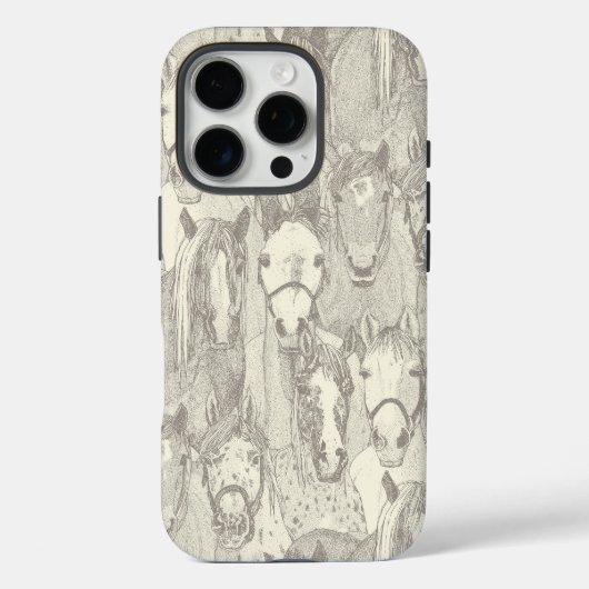just horses natural pearl Case-Mate iPhone case (Achterkant)