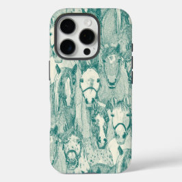 just horses viridian pearl iPhone 16 pro hoesje