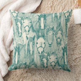 just horses viridian pearl kussen
