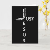 Just Jesus Minimal Cross Back Design For Christian Kaart (Gele Bloem)