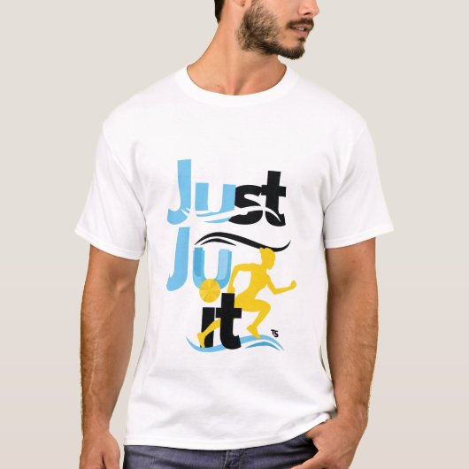 "Just Ju It" Saint Lucia koestert zich in Olympisc T-shirt (Voorkant)