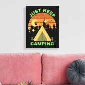 JUST KEEP CAMPING CANVAS AFDRUK (Insitu (Woonkamer))