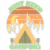 JUST KEEP CAMPING STICKER (Voorkant)
