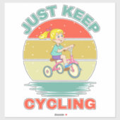 JUST KEEP CYCLING STICKER (Vel)