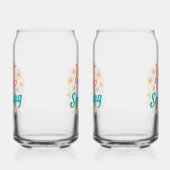 "Just Keep Smiling" with Cheerful Daisies Blikvorm Glas (Links)