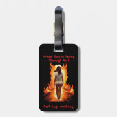 Just Keep Walking  Bagagelabel (Achterkant verticaal)