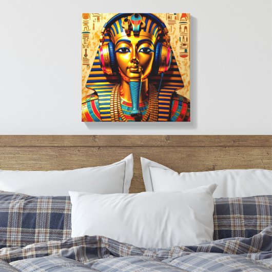 JUST LIKE PHARAOH TUT 2 CANVAS AFDRUK (Insitu (Slaapkamer))