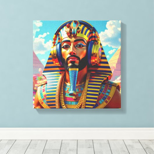 JUST LIKE PHARAOH TUT 4 CANVAS AFDRUK (Insitu (Houten vloer))