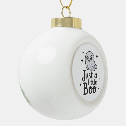 Just Little Boo Funny Design Keramische Bal Ornament (Links)