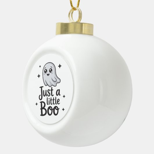 Just Little Boo Funny Design Keramische Bal Ornament (Rechts)