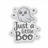 Just Little Boo Funny Design Sticker (Voorkant)