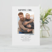 Just Love Blue Photo Faire-part de mariage (Debout devant)