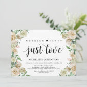 Just love, Elopement Réception Carte d'invitation (Debout devant)