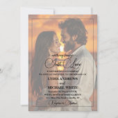 Just Love Text Overlay Photo Wedding  Kaart (Voorkant)