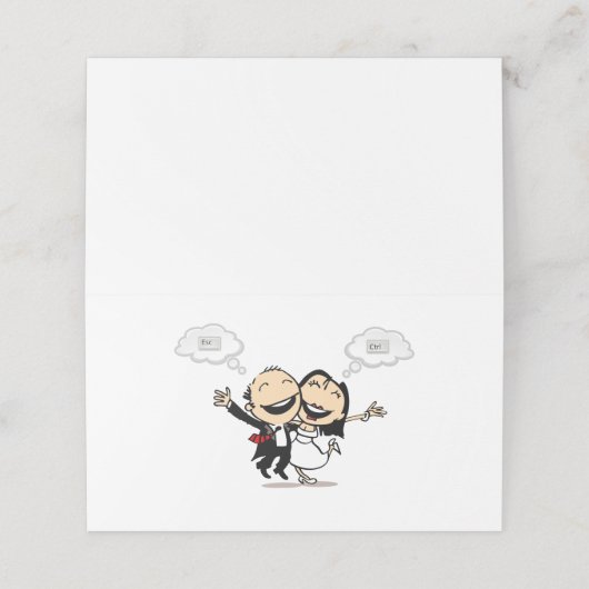 Just married (Buitenkant ongevouwen)