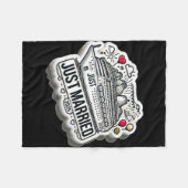 Just Married 2025 Trouwringen Matching paar NE Fleece Deken (Voorkant (Horizontaal))