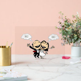 Just married acryl bord