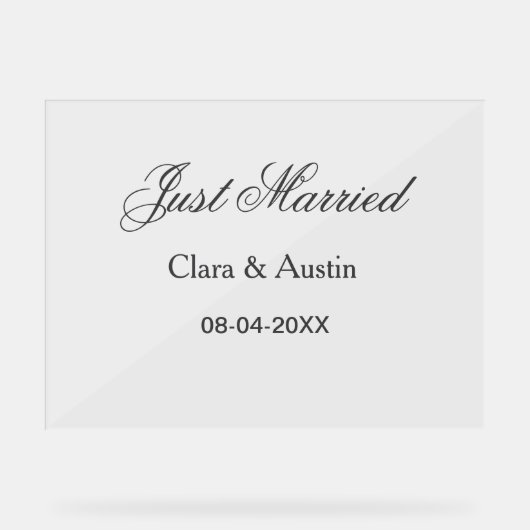Just Married add couple name date year wedding sim (Recto)