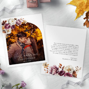 just married Budget Wedding Photo Aankondiging