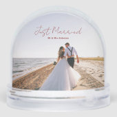 Just Married Christmas Greetings Customize Photo (Arrière)