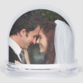 Just Married Double Photo Sneeuwbol (Achterkant)