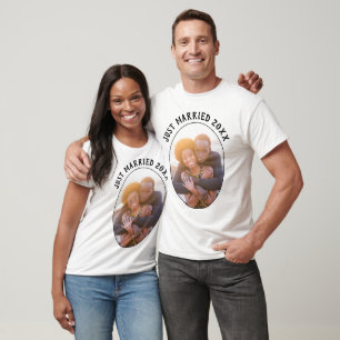 Just Married   Gelukkig paar Unisex White T-shirt
