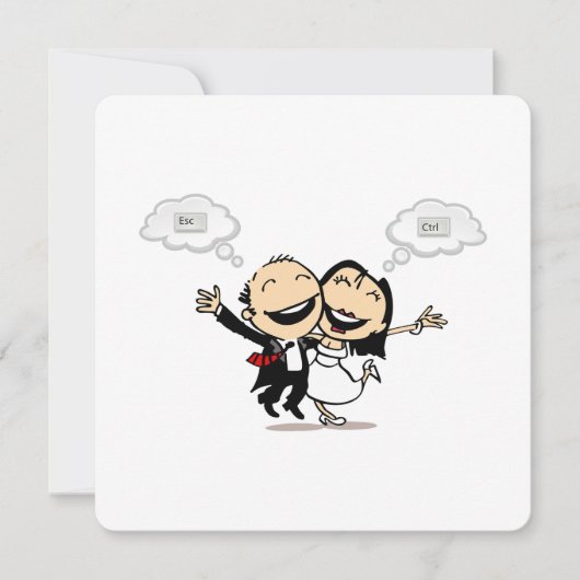 Just married kaart (Voorkant)