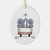 Just married keramisch ornament (Rechts)