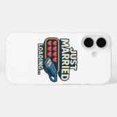 Just Married Loading – Grappige Tech Wedding Case-Mate iPhone Case (Achterkant (horizontaal))