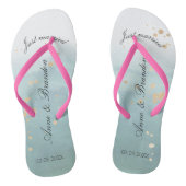 Just married personalisierbare Flip Flops (Voetbed)