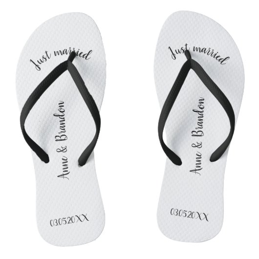 Just married personalisierbare teenslippers (Voetbed)