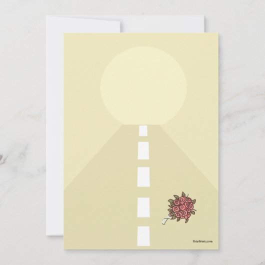 Just Married Post Mariage Brunch Invitation - crie (Dos)