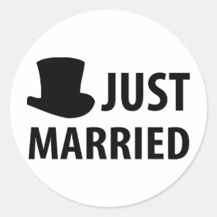 just married ronde sticker