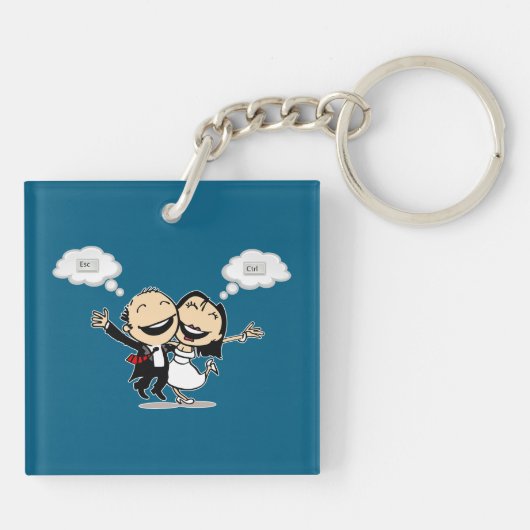 Just married sleutelhanger (Achterkant)