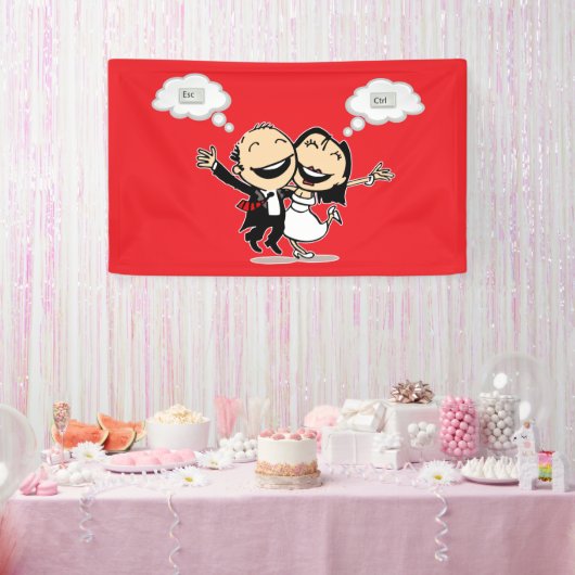 Just married spandoek (Feest)
