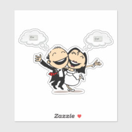 Just married sticker