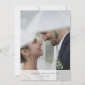 Just Married Voeg foto bruiloft aankondiging toe (Achterkant)