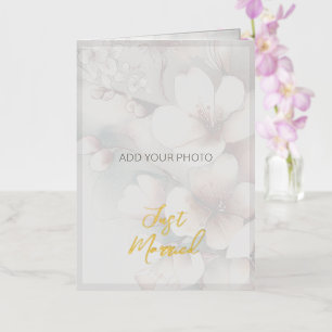 Just Married Wedding Aankondiging Gevouwen Folie K