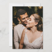 Just Married Wedding Announcement | Photo Template Kaart (Achterkant)